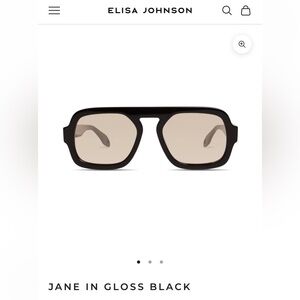 ELISA JOHNSON jane sunglasses in black with brown lens